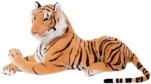 Mon avis sur la peluche BRUBAKER XXL Tigre 110 cm couché